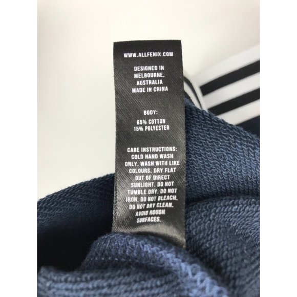 Allfenix Sweatshirt Crop TracK Top Small Navy Blue - Picture 7 of 7